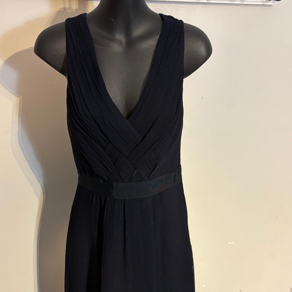Banana Republic Black Sleeveless Silk Formal Maxi Dress size 0